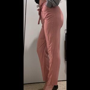 Chic Pink High-Waisted Pants